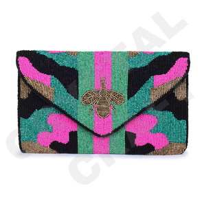 <b>Heart</b> pink Custom Beaded Party Clutch Evening Bag Designer Ladies Shoulder Bags Luxury Purses and <b>Handbags</b> Parties - Product Image 6