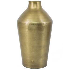 Hermoso florero de metal de primera calidad con grabado artístico, que agrega un toque de lujo y sofisticación a los interiores de las casas - Product Image 1