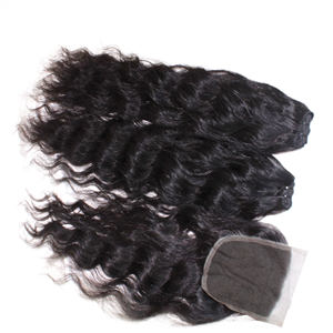 Vietnamese <b>Deep</b> <b>Wave</b> <b>Wig</b> 5x5 HD for Lace Frontal Closure Natural Human Hair Extensions in Weft - Product Image 4