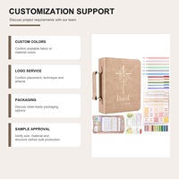 Étui de protection pour Bible en cuir PU personnalisé OEM pour femmes, avec bandoulière réglable, fermeture éclair, grande capacité, poches intérieures, résistant à l'eau