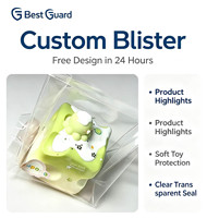 Emballage en blister en plastique PET personnalisé, sécurisé pour les enfants, recyclable, pour petites pièces et objets de collection