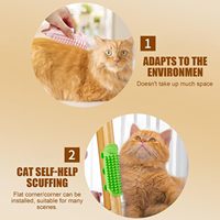 Réglable Silicone Chat Visage Grattoir Toiletteur Chatouillement Toilettage Peigne Pet Brosse Coin Pour Massage Table Jambes Escalade Cadre