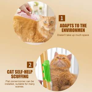 Einstellbare Silikon Cat Face Scratcher Groomer Kitzeln Pflege kamm Pet Brush Corner für Massage Tischbeine Klettergerüst - Product Image 3