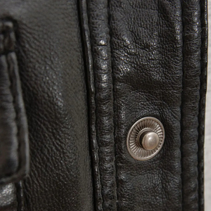 Veste en cuir véritable d'hiver pour hommes de haute qualité veste pour hommes veste en cuir chaud d'hiver noir à la mode de haute qualité - Product Image 5