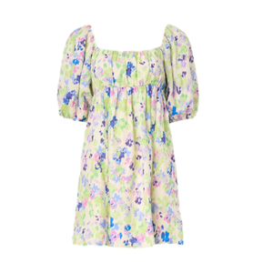 Fournisseur indien propose une robe à motif floral bleu-vert, tissu respirant, idéal pour les sorties décontractées d'été, les pique-niques, les promenades, l'exportation - Product Image 1