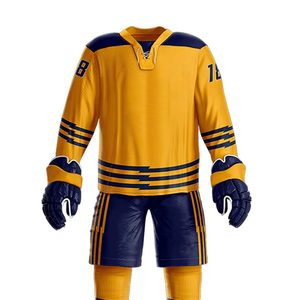 Tenues de hockey sur glace pour adultes, vêtements de sport, 100% polyester, logo personnalisé, personnalisable, écologique, respirant, séchage rapide - Product Image 5