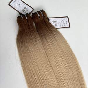 ผมต่อจากเวียดนามแบบตรงออมเบร20นิ้วแบบยืด4/24ผ้าสองชั้นฟอกขาว100% ทอมนุษย์ - Product Image 4