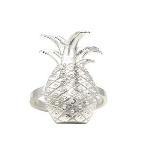 Servilletero en forma de piña niquelado de alta calidad, soporte de anillo de Metal lujoso con aislamiento térmico para el hogar, restaurante, mesa de fiesta - Product Image 1