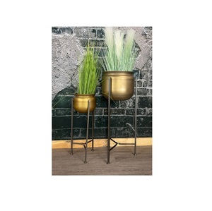 Handmade planters customized design decorative planters Rattan net planters flower <b>pots</b> with <b>stand</b> for indoor outdoor plants - Product Image 3