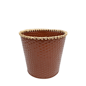 Diseño elegante hogar decorativo Color marrón hierro/caña mejor forma maceta suelo interior y exterior maceta hecha a mano - Product Image 1