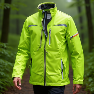 Ropa de Trabajo Terrax # # # # Impermeable Softshell # # # # L # # # # Negro/Verde Lima - Product Image 3