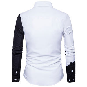 Camisa de vestir informal formal ajustada para hombre de nuevo diseño al por mayor 2025 tela de sarga de manga larga estilo callejero - Product Image 6