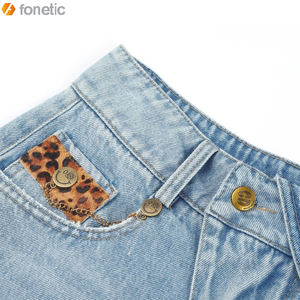 Short en jean pour femmes, impression de Logo personnalisé, confortable, court et léger - Product Image 6