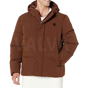 2024 hommes High Street Style décontracté bulle vestes personnalisable toile tissu col montant avec marque privée vente en ligne - Product Image 4