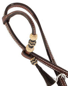 Harnais à une oreille en cuir de qualité supérieure, best-seller, avec nœuds en cuir brut, équipement équestre pour l'équitation, prix incroyable - Product Image 1