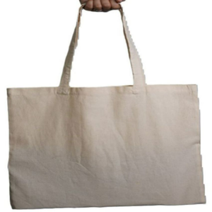 Grand sac en coton biologique pour les achats quotidiens Sac fourre-tout de yoga en toile de plage recyclée écologique avec logo personnalisé et poche à la mode - Product Image 6