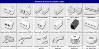 Adaptador Divisor Hembra RJ11 6P4C de 3 Puertos para Teléfono, Convertidor Bidireccional (Marfil/Blanco/Negro) Certificado RoHS para Teléfono y Fax (EE. UU.)