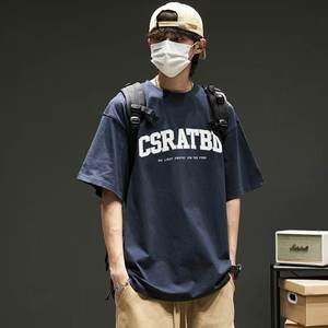 NUEVA moda poliéster/algodón hombres camiseta de gran tamaño diseño en blanco Formal cuello alto lujo logotipo personalizado peso pesado Camiseta de punto - Product Image 2