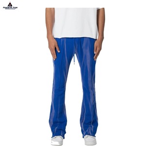 Pantalones de chándal de Hip-Hop informales americanos europeos, Pantalones estampados de espuma pintados a mano, pantalones acampanados de diseño de moda XL para hombres - Product Image 3