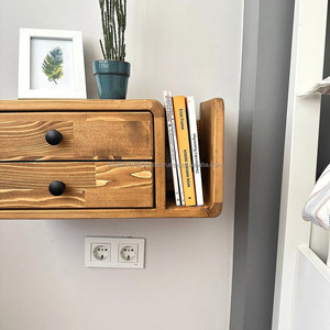 Mesa de Noche Flotante de Roble Macizo, Hecha a Mano, Ecológica, Mueble de Madera para Dormitorio o Sala de Estar, Estilo Moderno Escandinavo Minimalista - Product Image 3