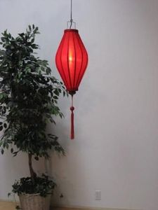 โคมไฟผ้าไหมสีแดงแบบจีนดั้งเดิมปีใหม่แขวนผ้า Flocking โคมไฟเทศกาลฤดูใบไม้ผลิ - Product Image 3