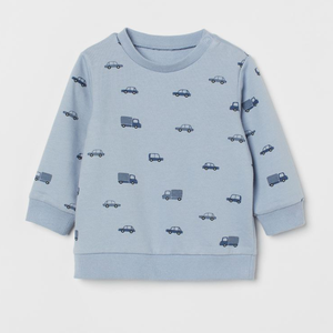 Sudadera con cuello redondo marrón para bebé personalizada, conjunto de Top corto con cuello, estilo informal para niños - Product Image 4