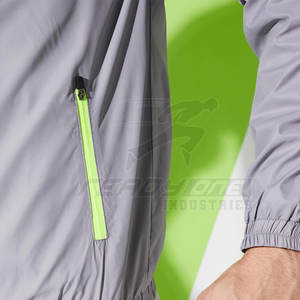 เสื้อแจ็คเก็ตผู้ชายแบบมีฮู้ด น้ำหนักเบา แห้งเร็ว ระบายอากาศได้ดี ป้องกันแบคทีเรีย ซิปเต็มตัว ดีไซน์สปอร์ต ชายเสื้อยืดหยุ่น ทรงปกติ - Product Image 6