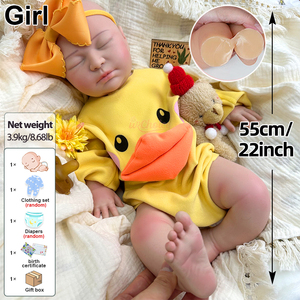 Muñeca Bebé Reborn <span class=keywords><strong>de</strong></span> Silicona Realista <span class=keywords><strong>de</strong></span> 22 Pulgadas, Personalizable al por Mayor, con Manos Realistas, Regalo Perfecto para Compañera, Muñeca Bebé Reborn - Product Image 3