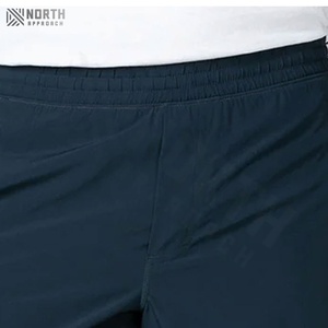 Pantalones Cortos Cargo para Hombre con Logotipo Personalizado, Bolsillos, Color Sólido, para Fitness, Running, Gimnasio, Cintura Elástica, Decoración de Encaje - Product Image 5