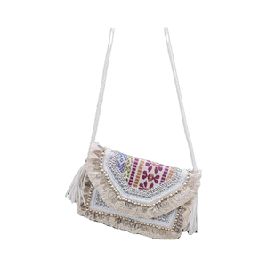 Última colección, bolso de mano de estilo bohemio indio con cuentas de diseñador para compras nocturnas, bolso de hombro tipo mensajero hecho a mano para mujer - Product Image 1