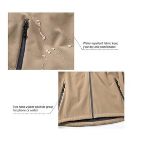 Veste softshell légère pour homme, doublée en polaire, imperméable, à capuche, pour la randonnée, l'hiver - Product Image 5