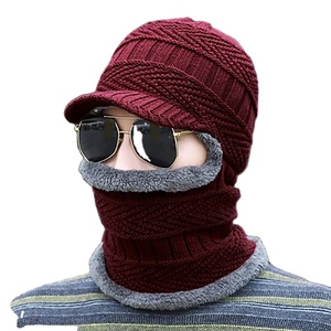 YIWU Hiver Thermique Masque Visage Coupe-Vent Polaire Vélo Cagoule Confortable Tricoté Chapeau pour Ski Cyclisme Capuche Commune Foulard - Product Image 4