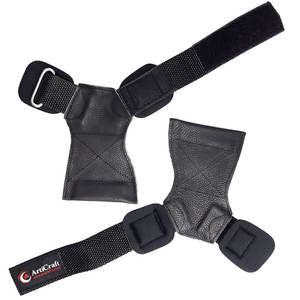 2025 nouvelles poignées en caoutchouc de levage d'entraînement de gymnastique de style personnalisé OEM en cuir pour les sports d'haltérophilie - Product Image 6