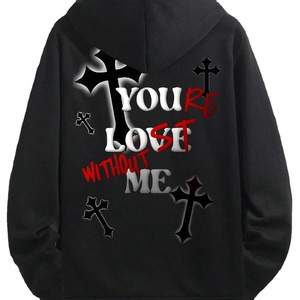 Custom Logo 100% Cotton <b>Pullover</b> Hoodie <b>for</b> <b>Men</b> Long Winter Fleece Sweatshirt Puff Technique Hooded Collar Comfortable Digital - Product Image 1