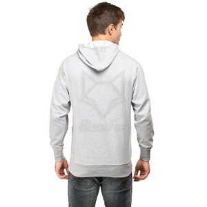 Men's Gray Hooded <b>Sweatshirt</b> Regular Fit Cotton French Terry Casual Pullover with Front Pocket Autumn Wear - Product Image 2