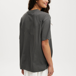 OEM/ODM High Quality 100% Cotton <b>T</b>-<b>Shirts</b> for <b>Women</b> Custom embriordry Logo Boxy fit solid colour Oversized <b>t</b>-<b>shirt</b> for <b>women</b> - Product Image 5