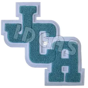 For Clothing Iron On Patch Letter Hoodie Heat Press Logo Letter Custom Chenille Patches Boarded Iron Dress Wholesale
