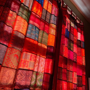 Cortinas de Colores Personalizadas de la Mejor Calidad, Estilo Bohemio Indio, Hechas a Mano, Patchwork Hippie, Ligeras, de 54x84, para Decoración de Dormitorio y Sala de Estar - Product Image 3