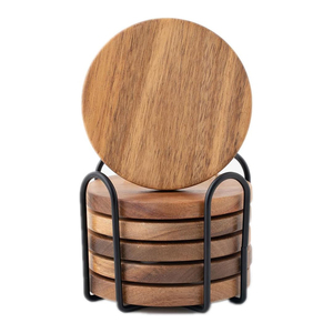 Posavasos de nogal más vendidos, accesorios para bebidas, café, té, Vintage para restaurante, Bar, mesa de centro de Ambience Lifestyle - Product Image 2