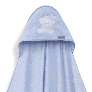 Toalla de Baño de Bambú 100x100 Mod. Patrón de Osos Azules con Corazones para Baño Infantil - Product Image 1