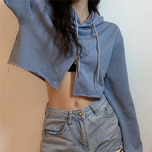 Sweat à capuche demi-fermeture éclair de haute qualité pour femmes Design à la mode en relief 3D Logo personnalisé et couleur Taille XS - Product Image 1