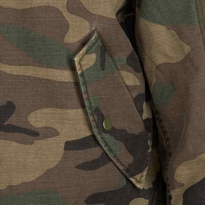 Custom Camouflaged <b>Waterproof</b> Breathable High Street Winter Varsity <b>Jacket</b> Embroidery Dyed Canvas OEM Service Custom Color Logo - Product Image 4