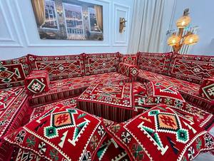 โซฟาอาหรับรูปตัว U - 1 ชุด 19 ชิ้น - มีอะไรรวมในราคา: ผ้าคลุม + ฟองน้ํา - Product Image 2