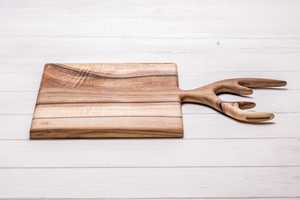 Planche à découper en bois 100% en forme de rectangle de qualité supérieure Taille personnalisable durable allant au lave-vaisselle pour une utilisation en cuisine - Product Image 3