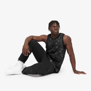 Wholesale Men's Sleeveless Crew Neck Tank <b>Top</b> Full Print Moisture Wicking Polyester Vest All Seasons Active Wear - Product Image 3