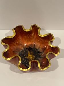 Tazón de Resina Hecho a Mano de Primera Calidad, Diseño Artístico con Patrón de Modelo, Superficie Lisa para Servir Alimentos, Decoración de Interiores de Sala de Estar - Product Image 3