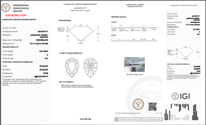 Diamant de laboratoire 1.52 ct coupé en poire certifié IGI E Color VS2 Clarity Lab-Stone - Product Image 5