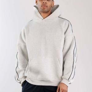 เสื้อฮู้ดผ้าฟลีซโอเวอร์ไซส์ปักลายสำหรับผู้ชายเสื้อผ้าออกกำลังได้รับความนิยมผลิตตามสั่ง - Product Image 2