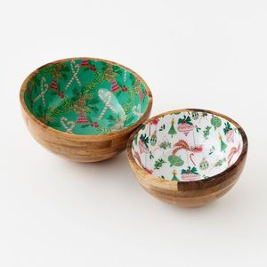 Tazón de Madera Pintado y Pulido, Hecho a Mano, Ecológico, de Lujo, para Bodas y Eventos, Duradero, Apto para Lavavajillas, con Logotipo Personalizado y Tamaño Disponible - Product Image 1