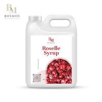 Sirop de Roselle Bosmos 2,5 kg, sirop concentré pour bubble tea de Taïwan, emballage de 6 bouteilles/carton, HALAL/HACCP/ISO 22000